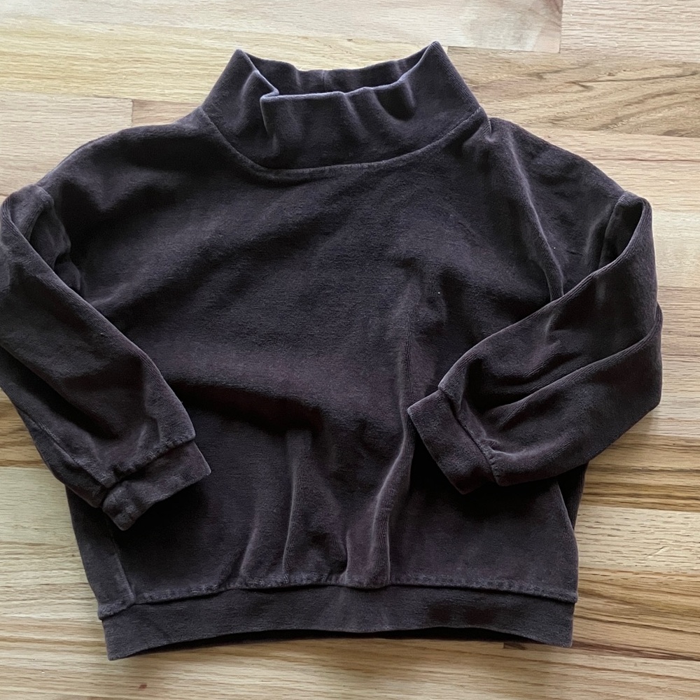 6/7 Simple Folk Organic Cotton Velvet Long-sleeve Sweater Shirt